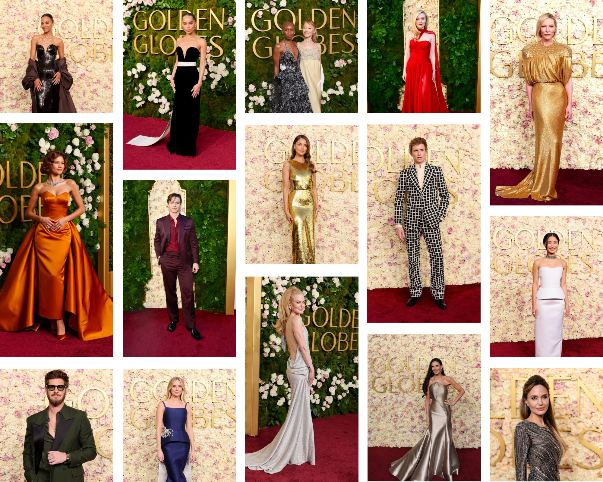 Los Golden Globes llenaron de moda la primera alfombra roja de 2025